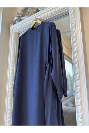 Invee Navy Blue Modal 6958 Fabric Dress