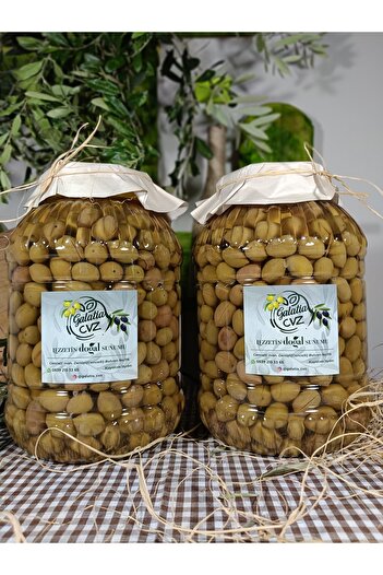 galatia cvz Aydın Yöresi Memecik Cinsi Sofralık Tatlandırılmış Çizik Zeytin (3+3 Kg)