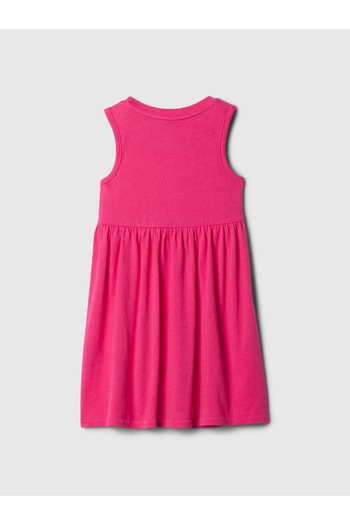 GAP Kız Bebek Pembe Gap Logo Elbise