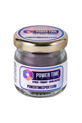 POWER TIME EPOXY Sedefli Metalik Toz Pigment Boya 10 Gram/ Patlıcan Moru / Epoksi Için