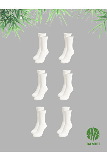 Home Bamboo Men's White Socket Seamless Pack of 6
