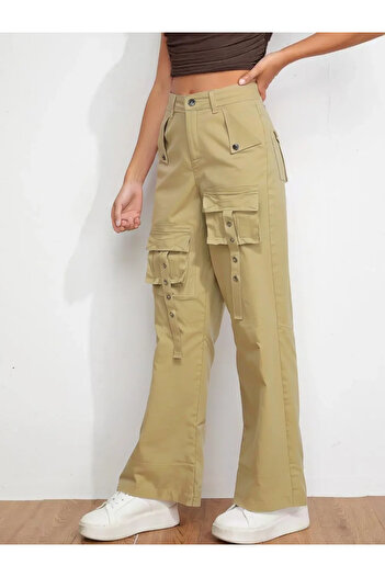 NiceLook Women's wide-leg cargo pants with pockets