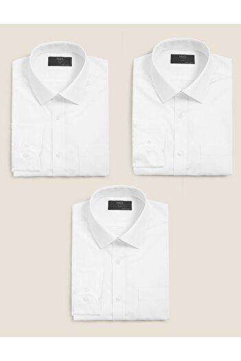 Marks & Spencer 3'lü Slim Fit Gömlek Seti