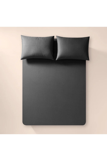 Penelope 100% Cotton Percale Fitted Sheet 200X200 cm Anthracite - Pure Series