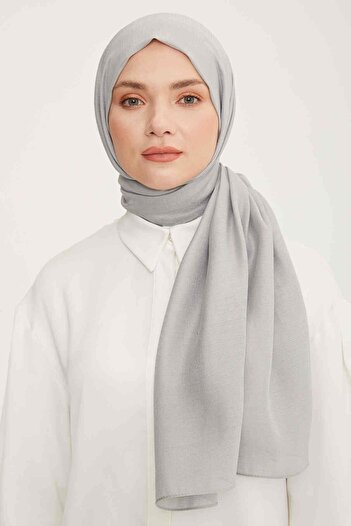 Armine Trend Light Silver Solid Color Twinkle Shawl 2-23017