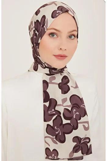 Armine Trend Laurel Shawl 6348-23 Plum Cream
