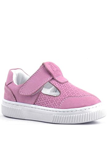 Rakerplus Bheem Genuine Leather Pink Velcro Baby Sneaker Sandals