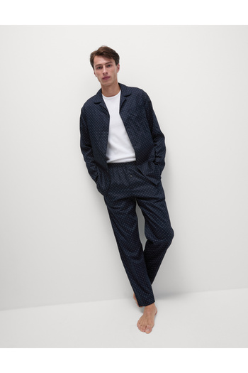Marks & Spencer Saf Pamuklu Desenli Pijama Takımı