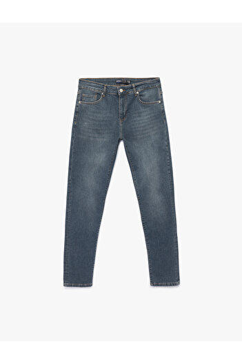 Koton Cotton Regular Waist Pocket Detailed Skinny Fit Jean Trousers - Michael Jean