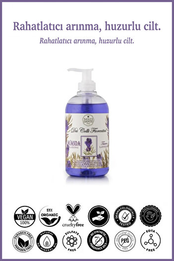 Nesti Dante Dei Colli Fiorentini Tuscany Liquid Soap 500ml |   Soothing | Lavender Extract
