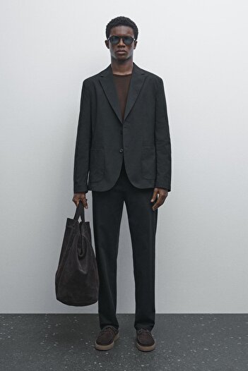 Massimo Dutti Pamuklu tapered fit pantolon