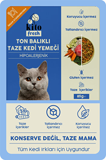 kito Fresh Ton Balıklı Taze Kedi Yemeği (%100 TAZE IÇERİKLİ MAMA)