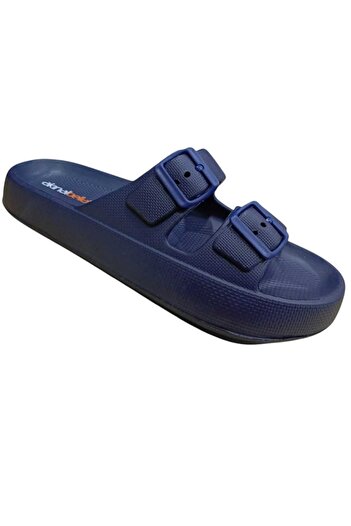 Akınal Bella Unisex Double Band Soft Thick Beach Pool Garden Sea Daily Slippers