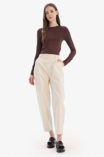 DeFacto Carrot Fit Gabardine Trousers Normal Waist E5963Ax25Sp