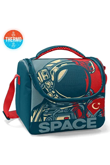 Coral High Kids Indigo Red Astronaut Patterned Thermo Lunchbox 11840