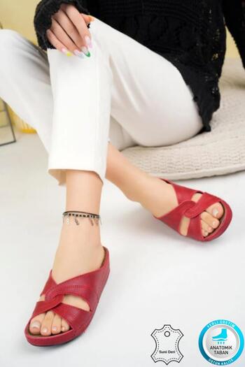 Neon Shoes Putu Women's Cross Comfort Model Daily Orthopedic Slippers Mother Middle Age Young Home & Outdoor Slippers