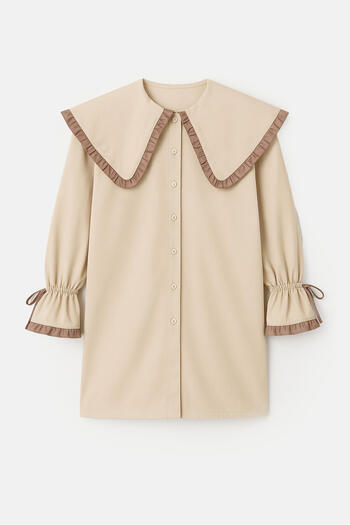 Touché Privé Contrast Ruffle Shirt