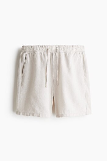 H&M Keten Karışımlı Şort Relaxed Fit