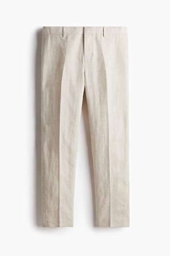 H&M Keten Takım Pantolonu Slim Fit
