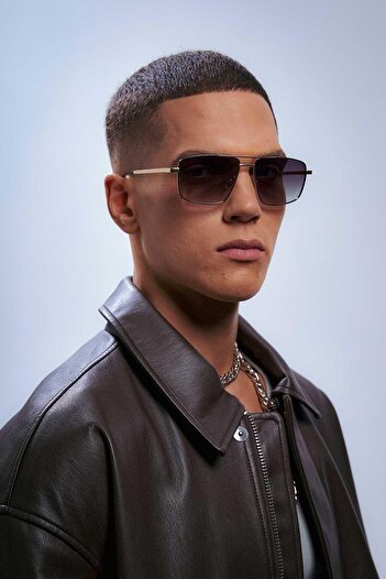 Bilge Karga Cubbal Gold Green Gradient Men's Sunglasses