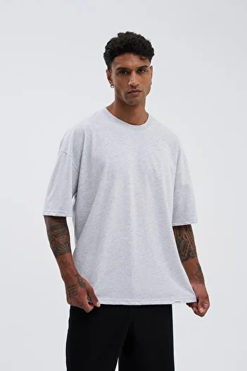 Machinist Men's Basic Super Cotton Oversize Karmelange T-Shirt