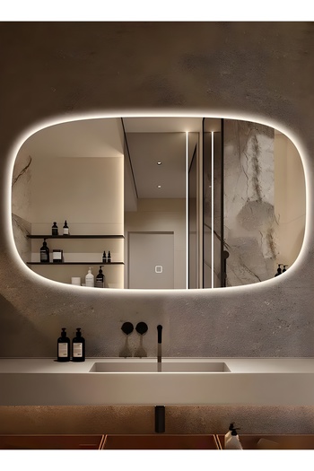 Taimi Elegant Makeup Mirror 90x70cm-beautiful Mirror With 3-levels Of Backlighting For Decoration