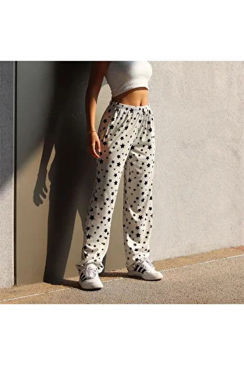 Köstebek Φόρμα White Basic Star Collage Oversize (Unisex).