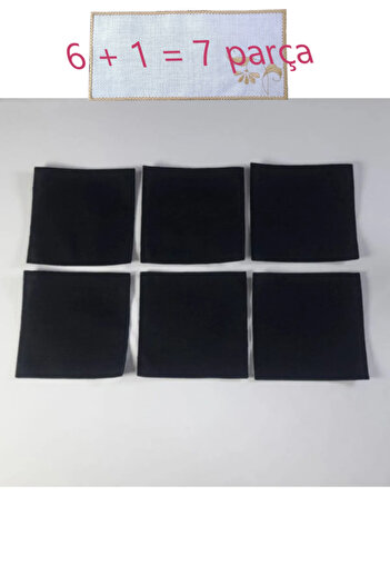 NAKIŞ ATÖLYESİ 6 Pcs Napkin Etamine Processable Party Cocktail Coffee Presentation Napkin No:35