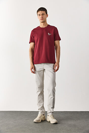 VENA Μπλουζάκι με στάμπα Weekend - Claret Red