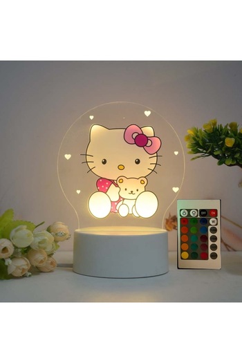 ILUMISHOP LED Night Light, Hello Kitty, 16 Colors, with Remote Control