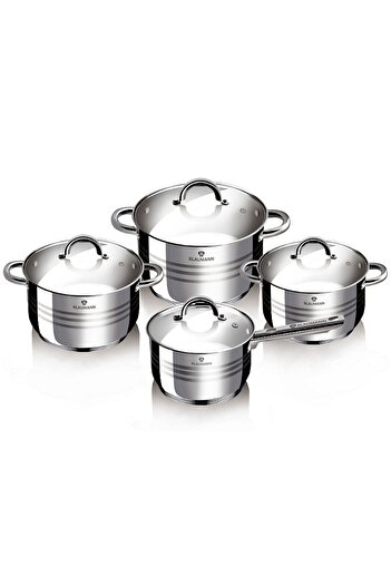 Blaumann Set of 8 stainless steel dishes Jumbo Gourmet line