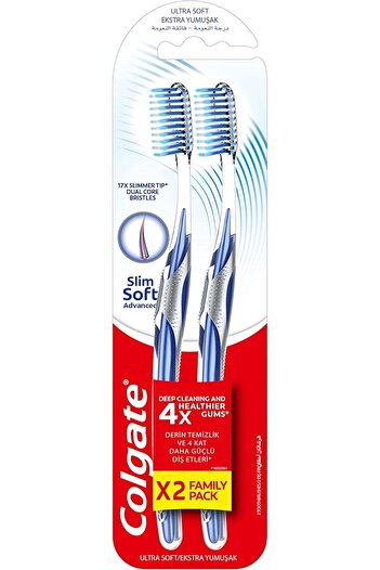 Colgate T.b Soft Slim Twin Pack - 52337 --- Colgate Advanced Slim Soft Toothbrush Offer