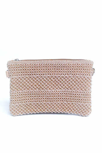 Ecrou Straw Large Size Portfolio Bag