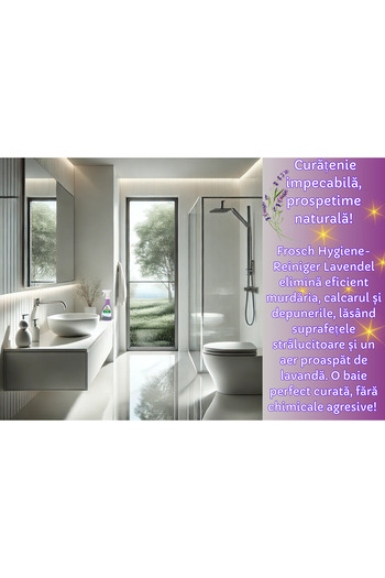 Frosch Hygiene-Reiniger Lavendel, Soluție de Curățare pentru Baie, Parfum de Lavandă, 500 ml