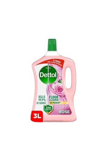 Dettol Power Floor Cleaner Rose Scent 3 Litres Kills 99.9% Germs, Deep Cleaning