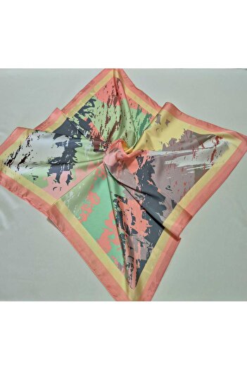 SOFT AKSESUAR Satin Patterned Scarf Bandana