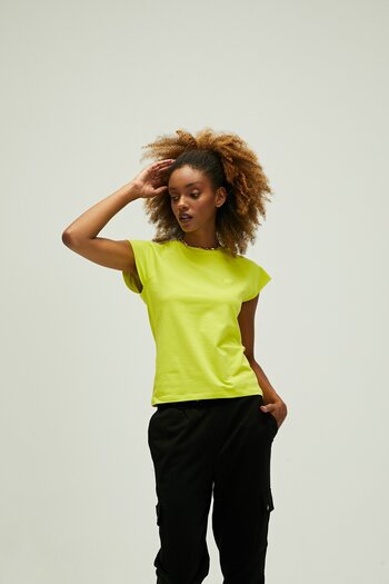 Bad Bear Mudra T-shirt Sulfur Green Basic Women's T-Shirt