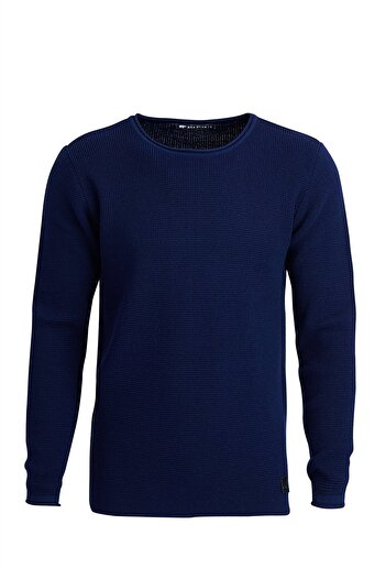 Bad Bear Dapple Knit Lacivert Bisiklet Yaka Erkek Triko Kazak