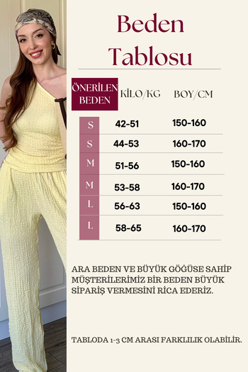 Dilay Gökoğlu Butik Gelber Einzelschulteranzug aus Seersucker-Stoff