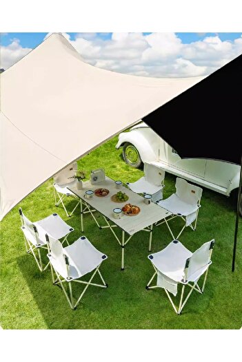 Yussraw Güneşlik Tente Plaj, Kamp Dayanıklı Oxfor Kumaş Su Geçirmez Gölgelik Çadır 600*300 Cm