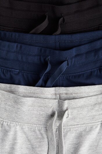 H&M 3’lü Pamuklu Jarse Jogger Pantolon