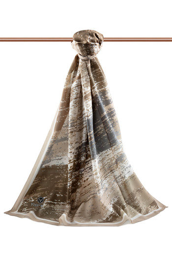 Vissona Γυναικείο σάλι πολυτελείας Medina Silk Beige-4