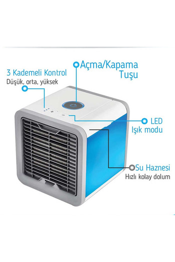 THEFOF Arctıc Aır Usb'li Mini Soğutucu Fan 3 Hızlı Masaüstü -araç Içi Kullanışlı Buz Torba Hazneli