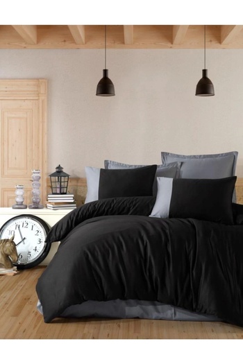 Clasy Boutique Series Double Duvet Cover Set Pure V1 Black