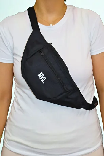 ALYA Black Unisex Two-Compartment Shoulder and Waist Bag