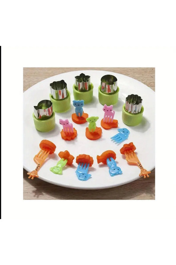 Veloma Home & Toys Decorative Cute Animal Shaped Food Fork for Kids, Cookie and Cupcake Mold- Food Fork