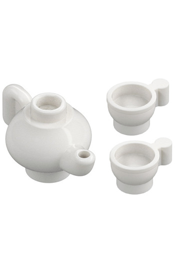 LEGO Accessory Moc Custom Minifigure Minifigure White Teapot White Tea Cup