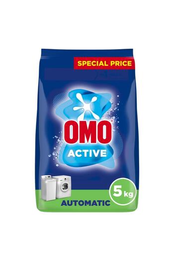 Omo Automatic Powder Laundry Detergent, Active 5 Kg Powerful Stain Removal, Brightness