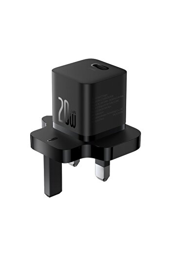 Baseus Type-C charger with UK Plug, Quick Charge 20W - (P10110907113-00) - Black