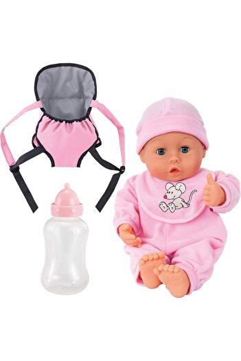 Bayer Design 93300AF My First Baby 13 inch Baby Doll, Set with Toddler, Dolls Carrier and Bottle, In
